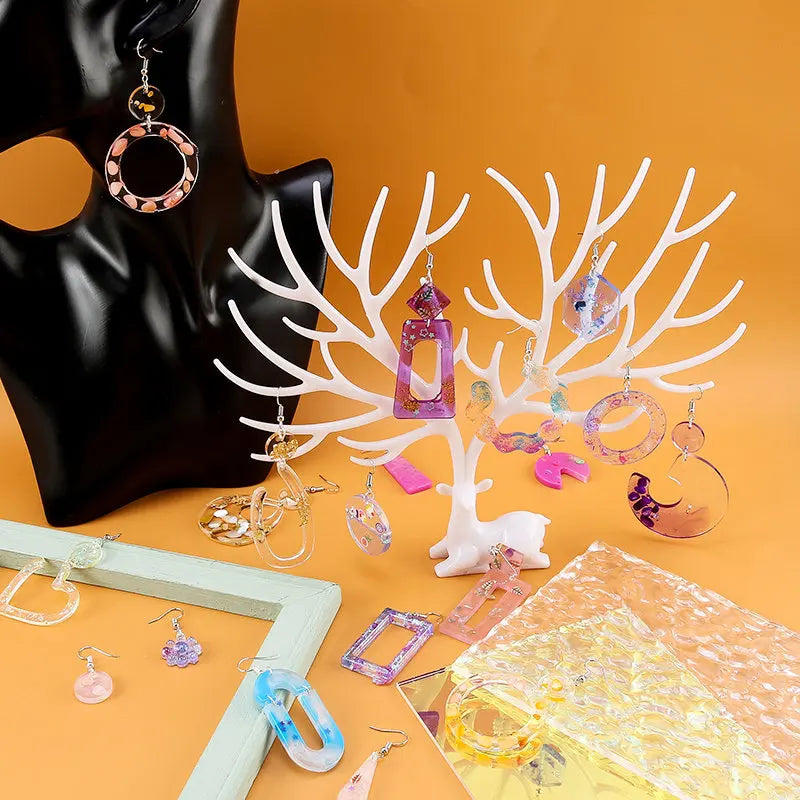 Earring Resin Molds Jewelry Casting Molds Silicone Pendent Epoxy Resin Molds for Women Earrings DIY Jewelry Making Supplies Qme