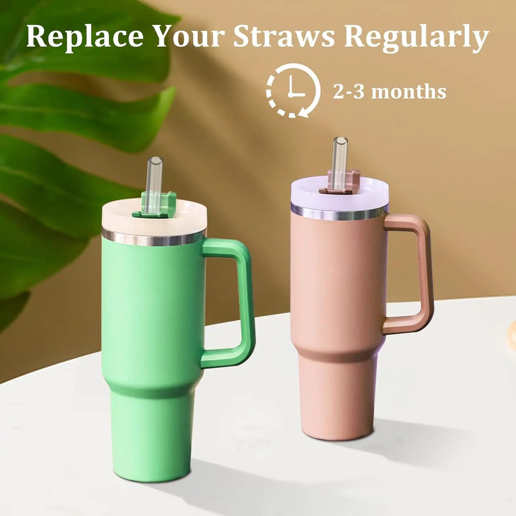 Reusable Straw Replacement Stanley Non-tipping Cups Plastic Straws Qme