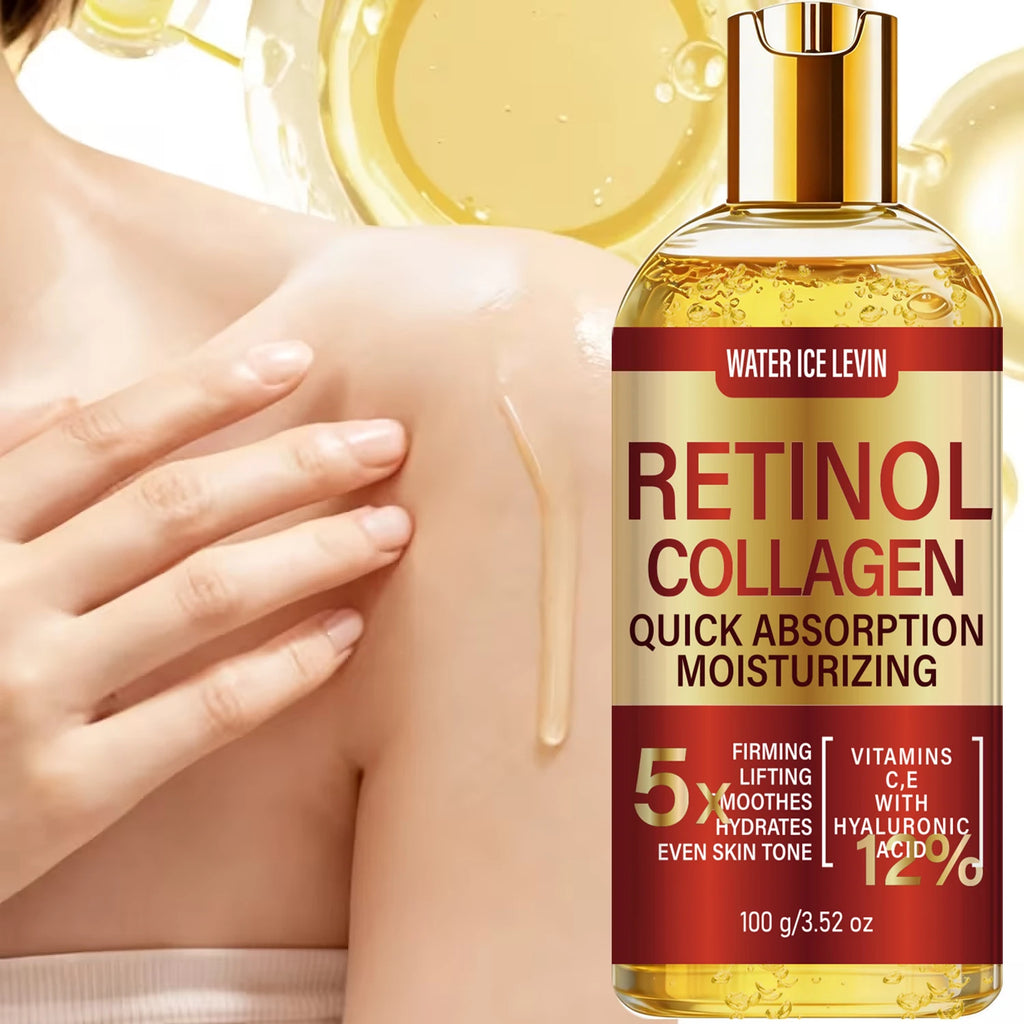 Moisturizing Retinol Body Oil with Collagen, Quick Absorption for Smooth Skin Qme