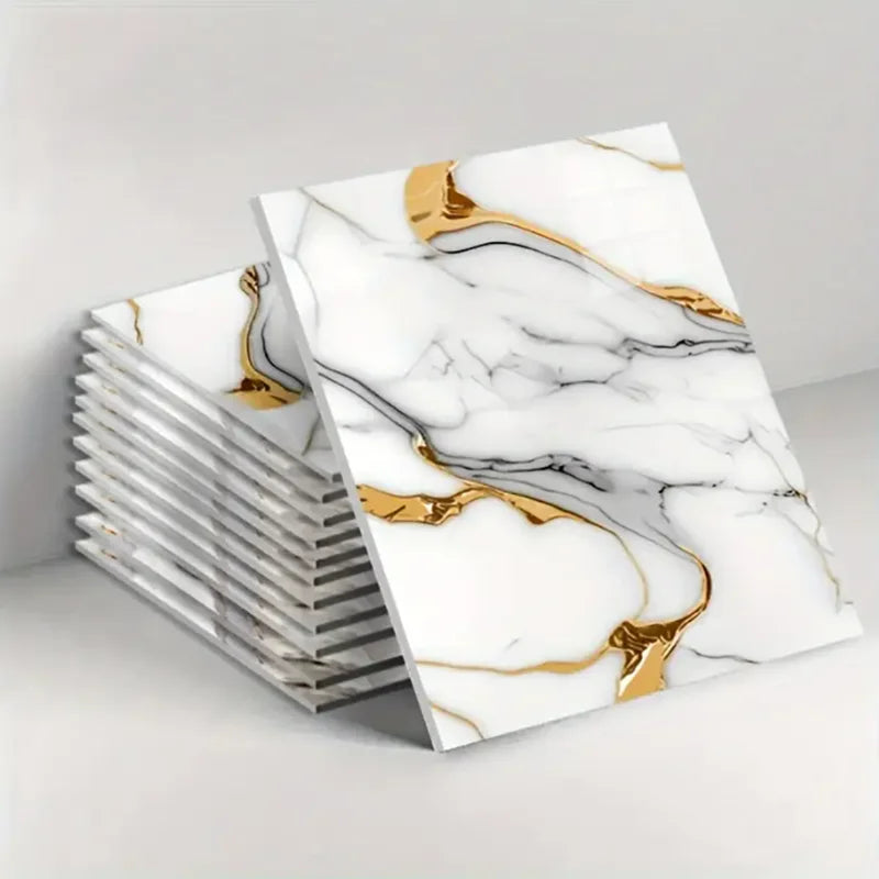 30x30CM Self Adhesive Marble Pattern Wallpaper DIY Home Decoration Qme 1 40pcs
