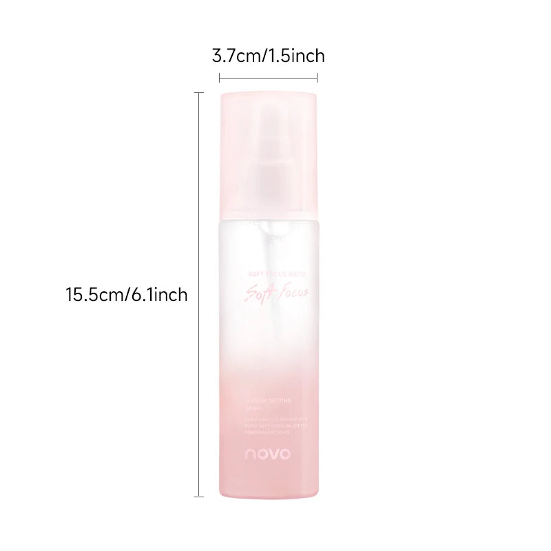 Long-Lasting Makeup Setting Spray With Hyaluronic Acid, Moisturizing Oil Control, Smudge & Transfer Resistant, Quick-Dry Qme