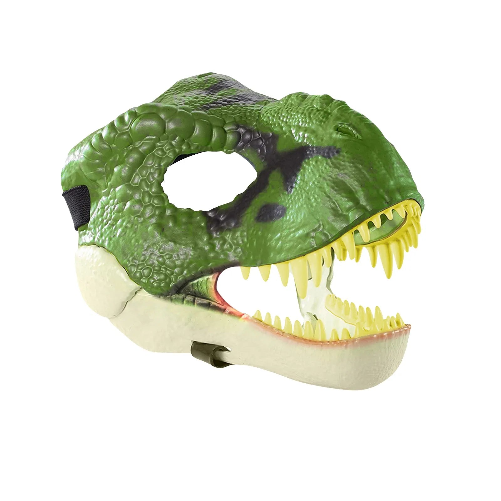 Dragon Dinosaur Mask Open Mouth Lifelike Latex Dinosaur Headgear Dino Mask Halloween Party Cosplay Prop Qme Green