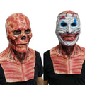 Joker Jack Clown Horror Latex Mask Double Layer Latex Skull Head Mask Movable Mouth Halloween Scary Cosplay Props Qme Halloween Mask