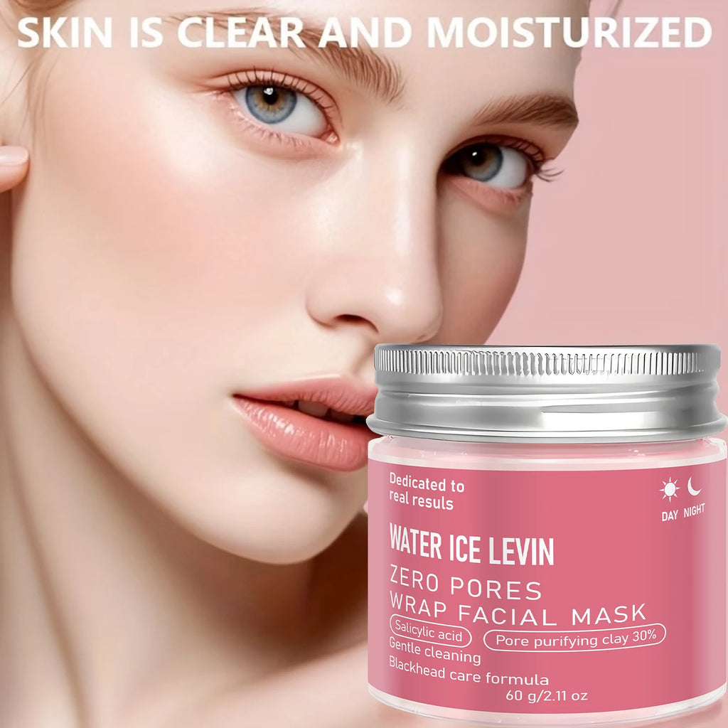 Salicylic Acid Clay Pore Cleansing Mask Gentle Exfoliate Care Blackheads Minimize Pores Hydrate Tighten Facial Skin Mask 60g Qme