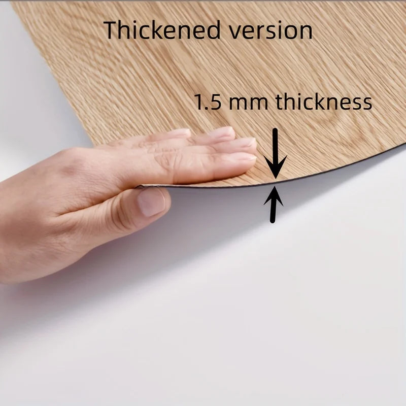 Thickened Wood Grain Floor Wall Sticker Self Adhesive Washable Qme