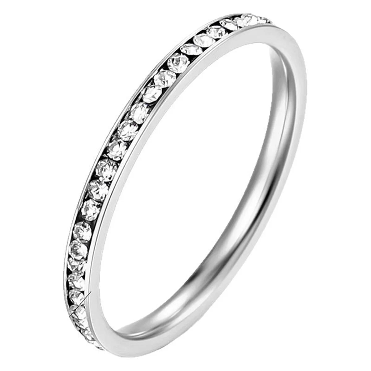 Luxury Designs Full Cubic Zirconia Rotating Rings for Women High Quality Stainless Steel Waterproof Jewelry 2025 Wedding Rings Qme yin 8