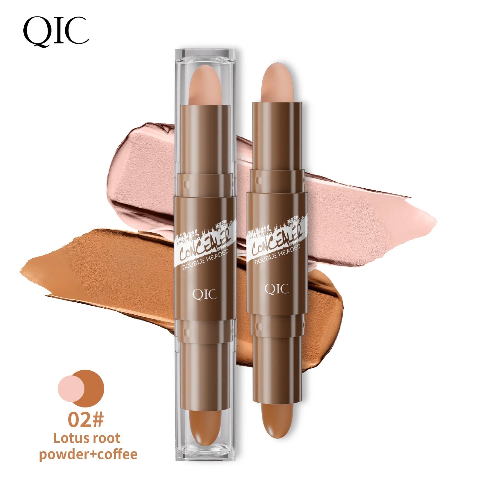 Double-ended dual-purpose high-light trimming stick, three-dimensional contour, nose shadow, facial shape, brighten and trimming Qme Q525-2