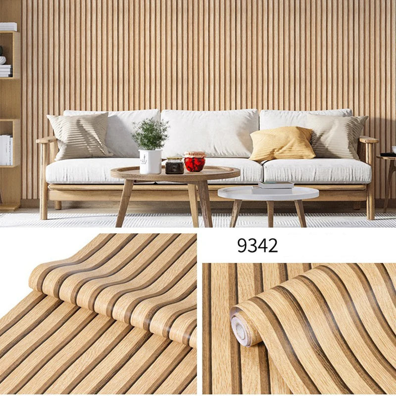 Vinyl Decorative Film Wood Grain Sticker Home Decor Waterproof Wallpaper Wall Paper Roll Furniture Self Adhesive PVC Cabinet Qme 9342 45cmX1m