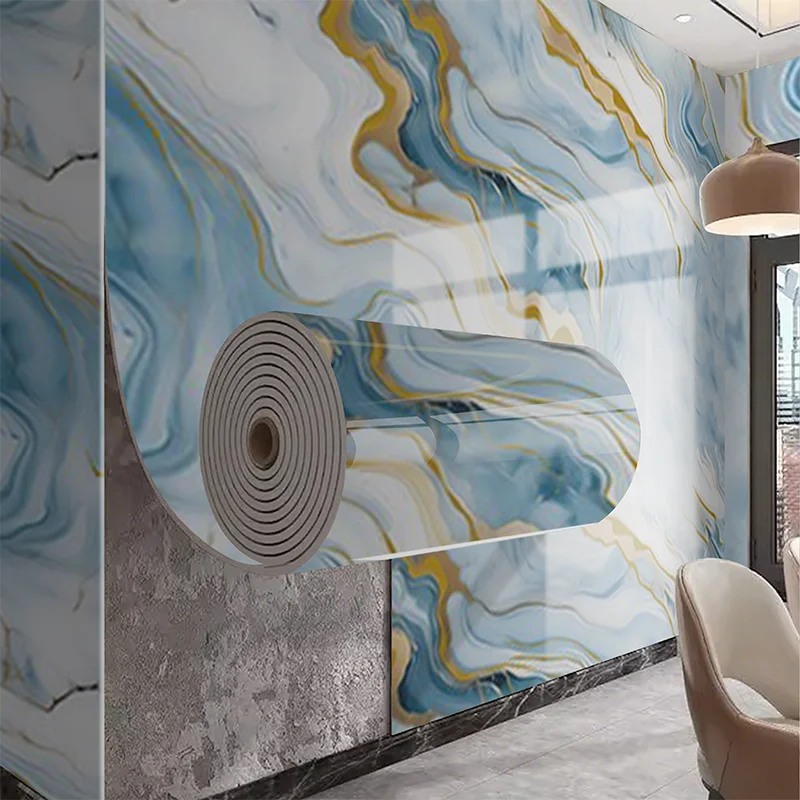Marble Pattern Wall Stickers Waterproof Moisture Proof Self Adhesive Wallpaper Peel and Stick Decorative DIY Wall Art Wallpaper Qme CST-104 40cmx3m