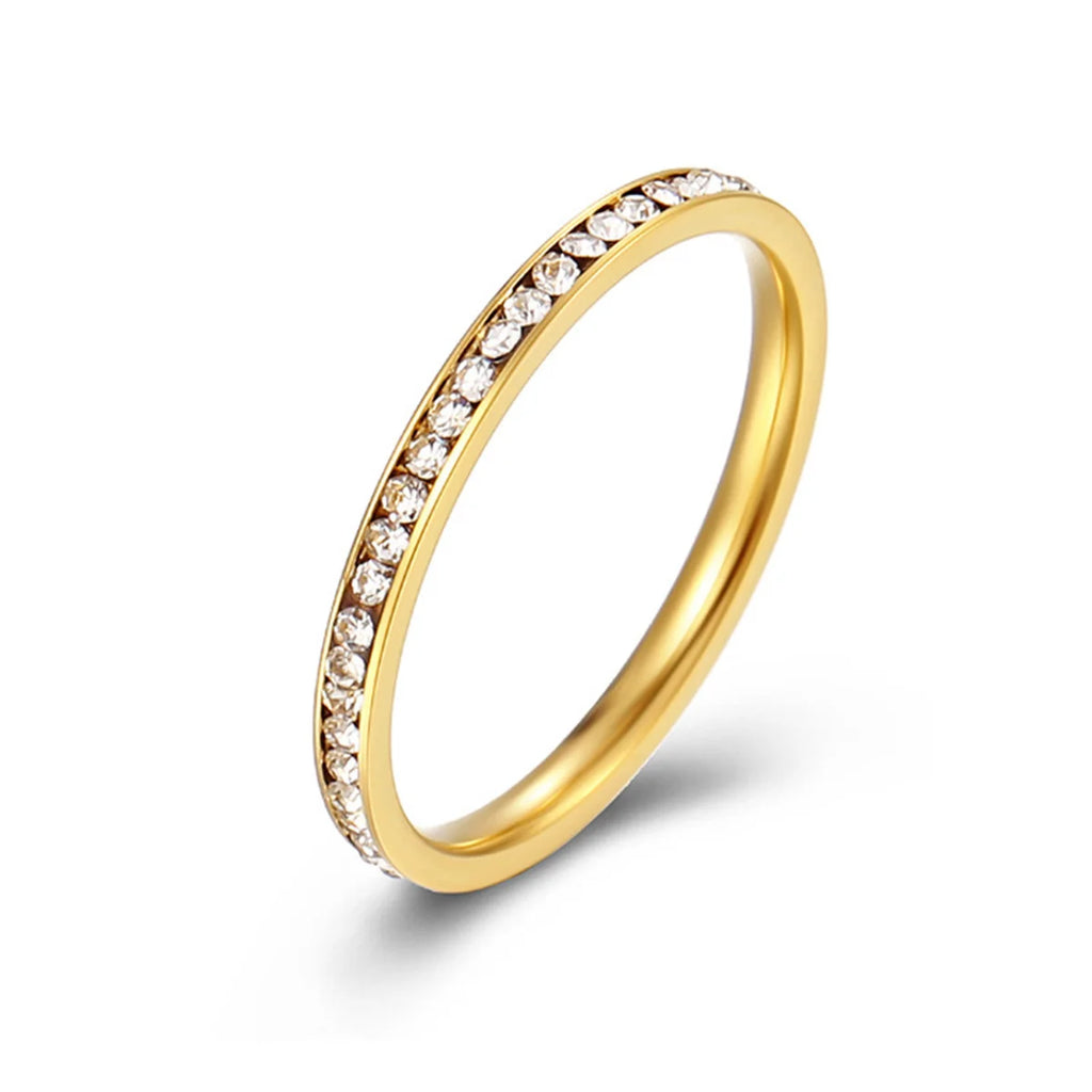 Luxury Designs Full Cubic Zirconia Rotating Rings for Women High Quality Stainless Steel Waterproof Jewelry 2025 Wedding Rings Qme jin 11