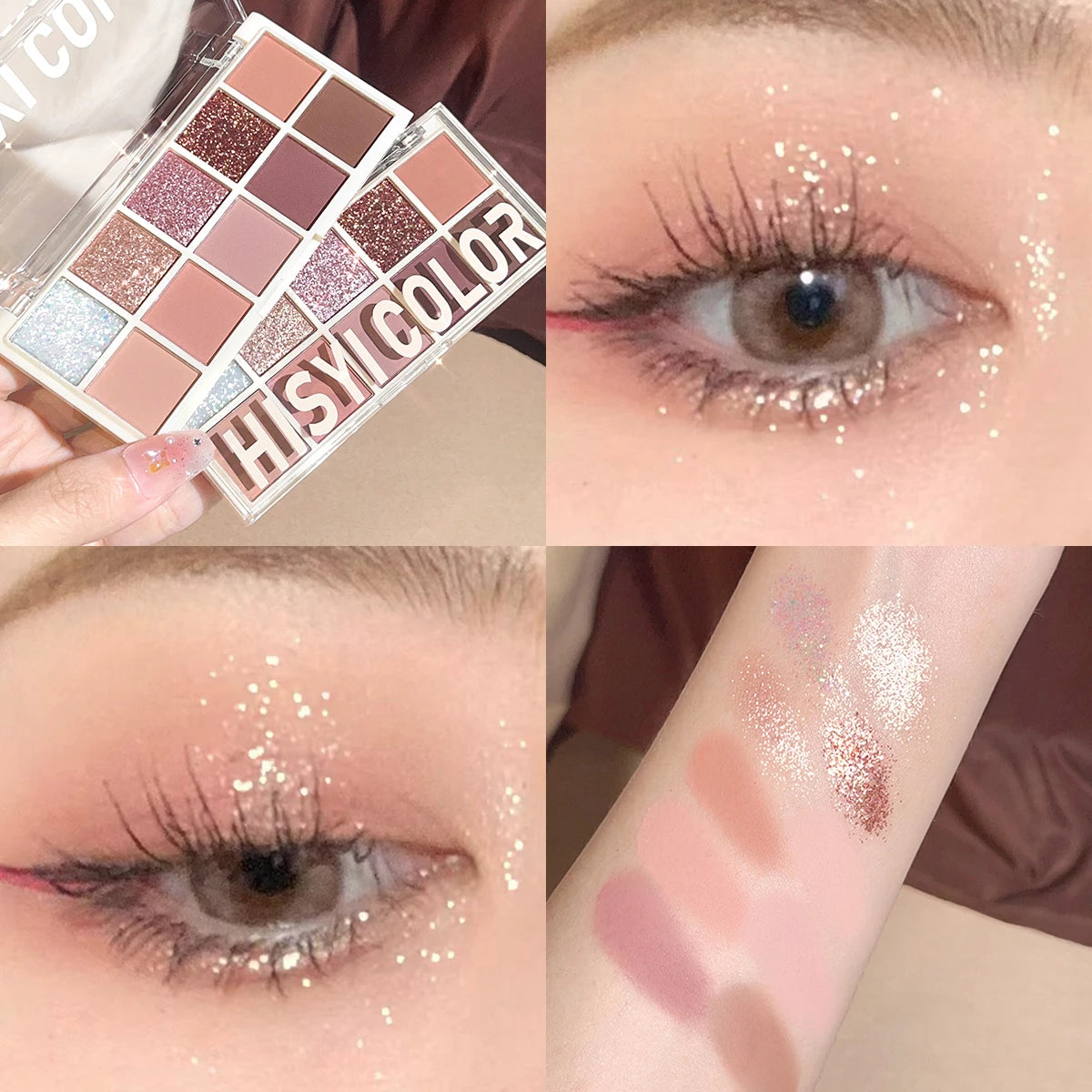 10-Color Eyeshadow Palette Highlight Matte Multi-style Brighten Nose Qme 01