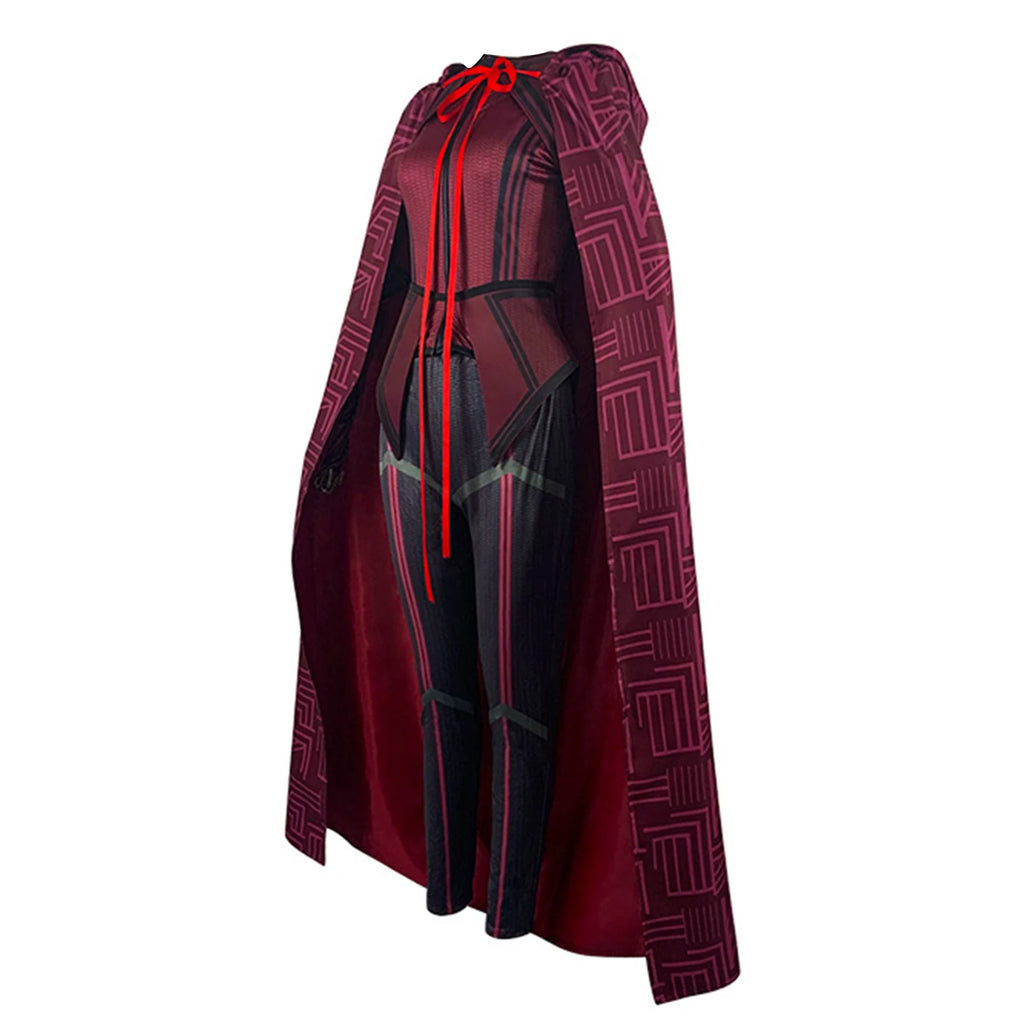 Scarlet Witch Maximoff Cosplay Costume Outfits Trench Jackets Mask for Halloween Costume Comic Con Stage Performance Qme