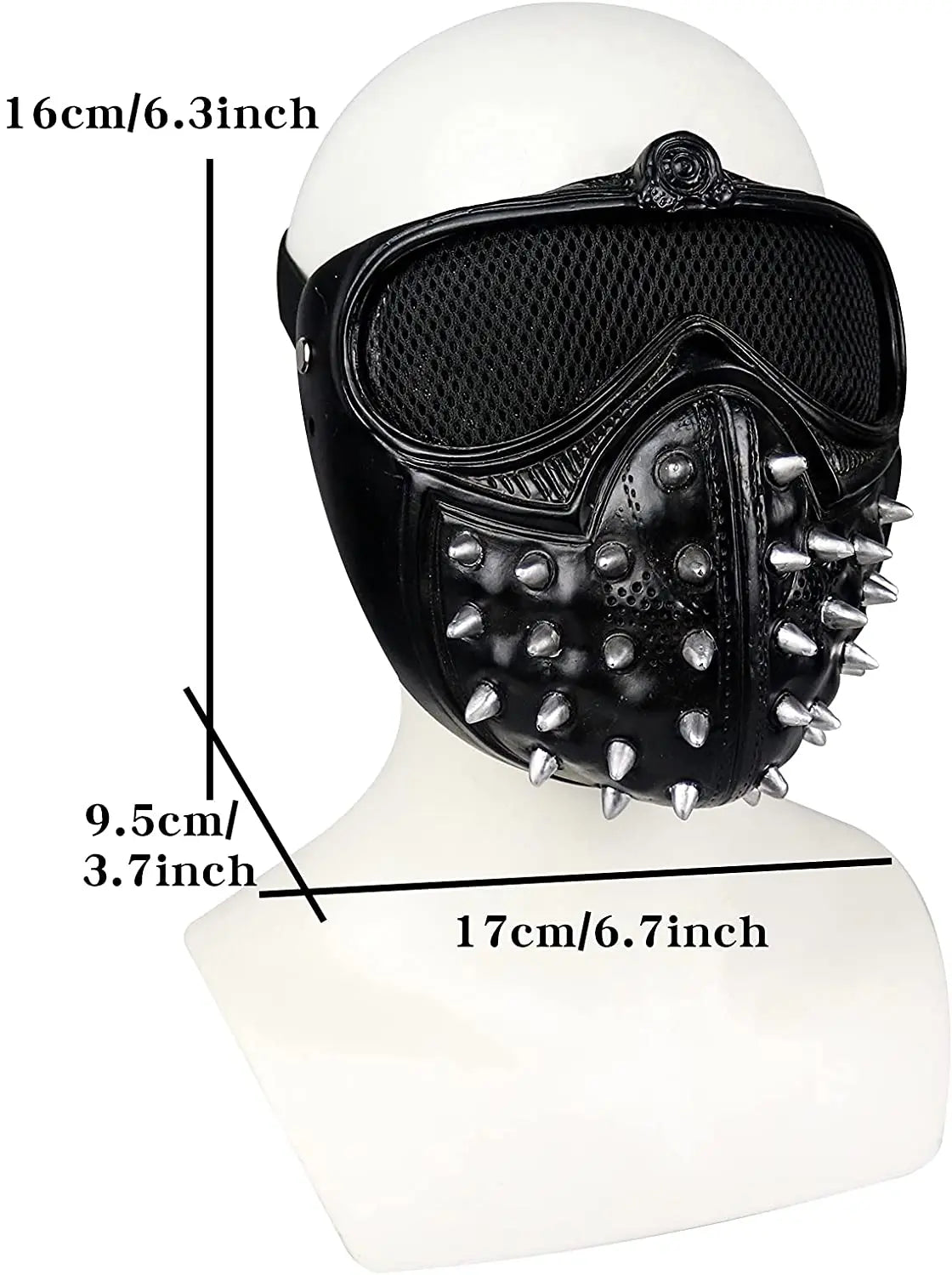 Game Watch Dogs 2 Marcus Wrench Cosplay Resin LED Mask 25 Kinds Of Led Expression Light Rivet Masks Qme