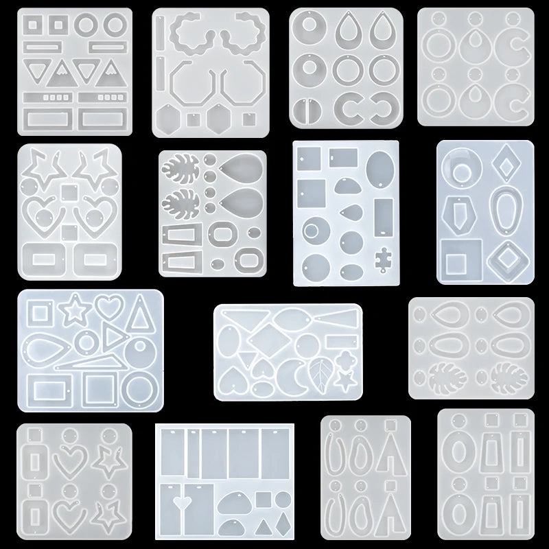 Earring Resin Molds Jewelry Casting Molds Silicone Pendent Epoxy Resin Molds for Women Earrings DIY Jewelry Making Supplies Qme