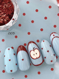 Mini Heart-shaped Nail Art Glitter Silver Gold Holographic Decoration Qme 03