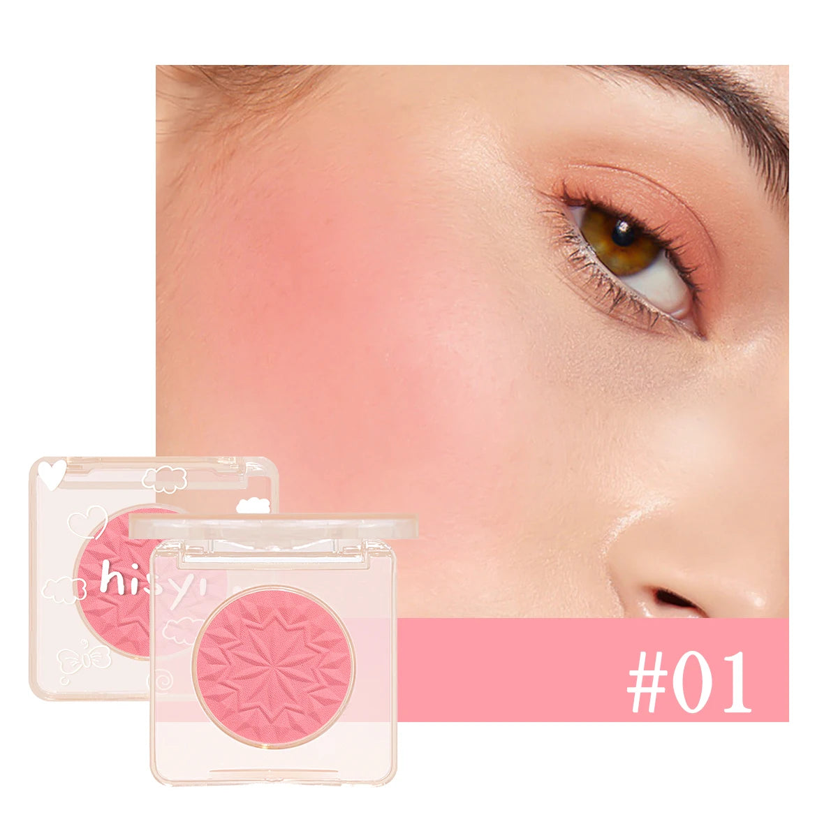 Rose Pink Matte Blush Starlight Single Shade Glow Easy Blend Qme Peach