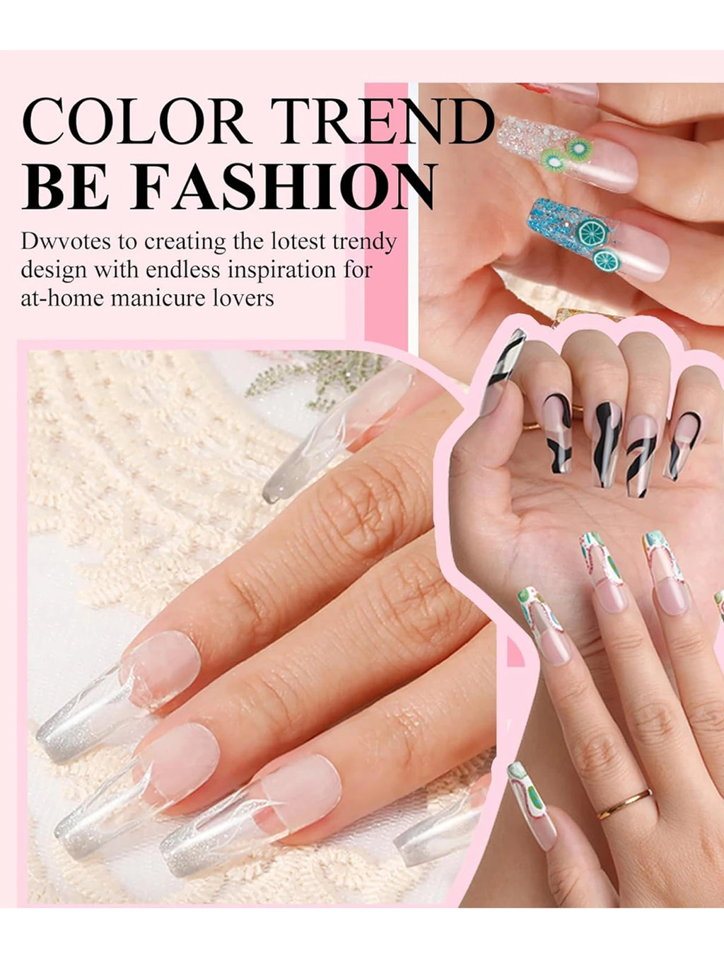 Acrylic Powder Nails Nude Long Lasting Salon Professional Bubble Nail Qme
