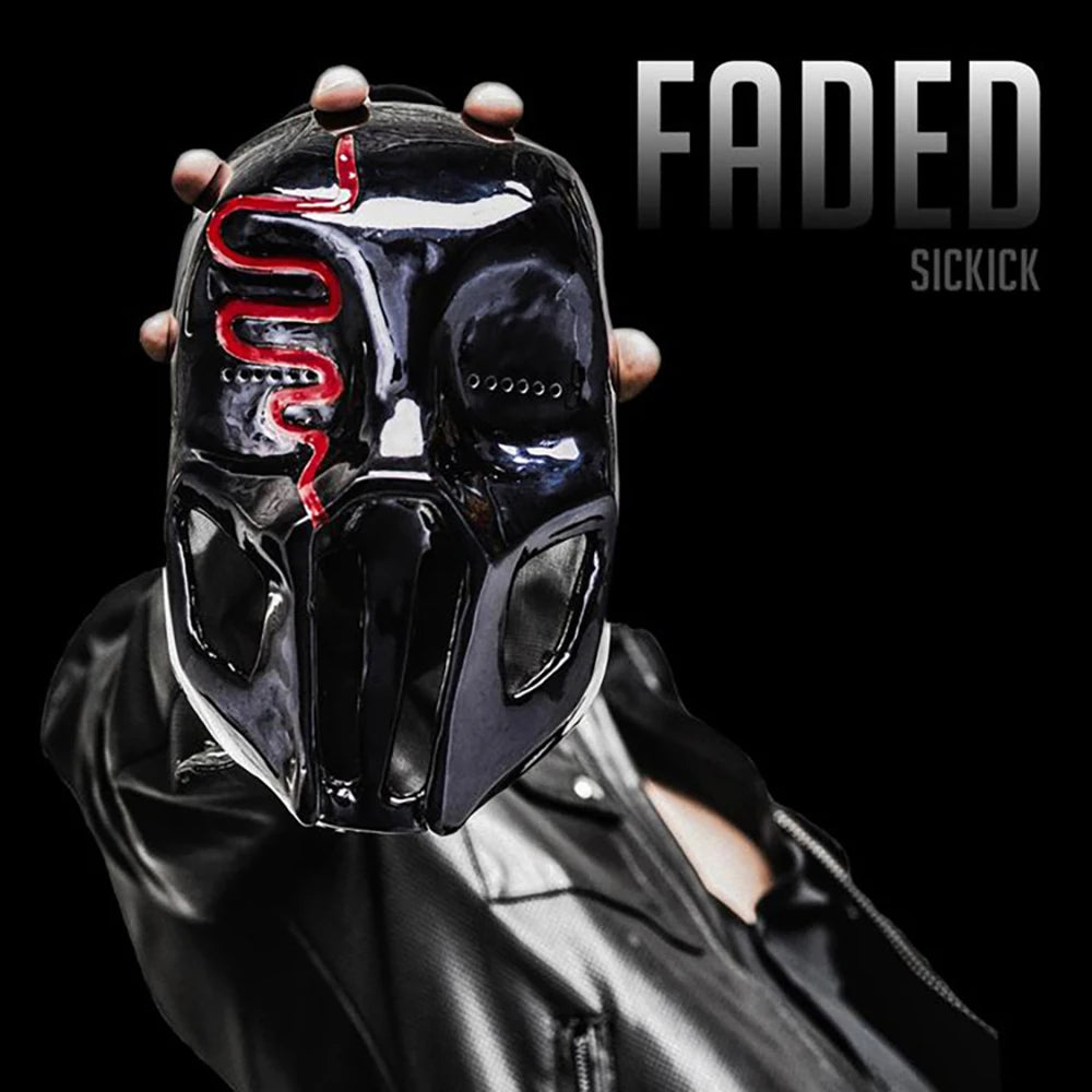 Youtube DJ Singer Sickick Mask Black Resin Internet Celebrity Singer Cosplay Mask Halloween Music Party Props Qme