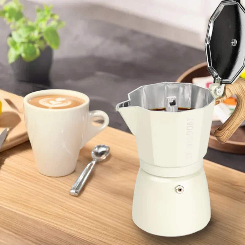 Classic Espresso Maker Home Use Premium Moka Pot Brewer Durable Qme