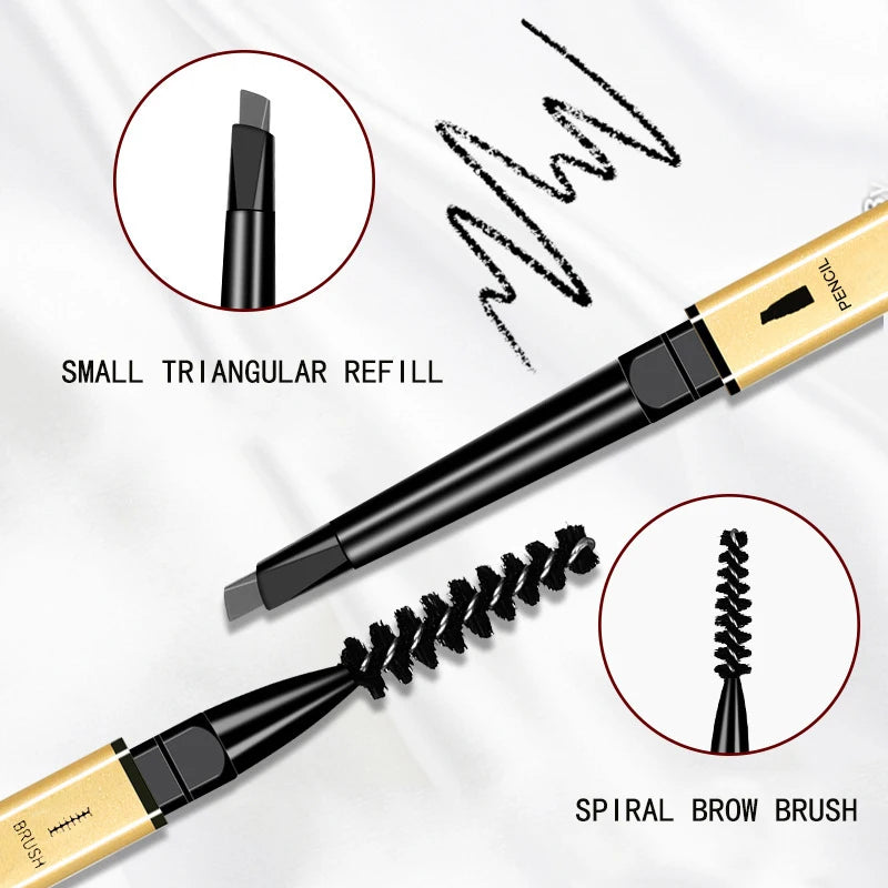 Dual-ended Waterproof Eyebrow Pencil Precise Long-lasting Qme