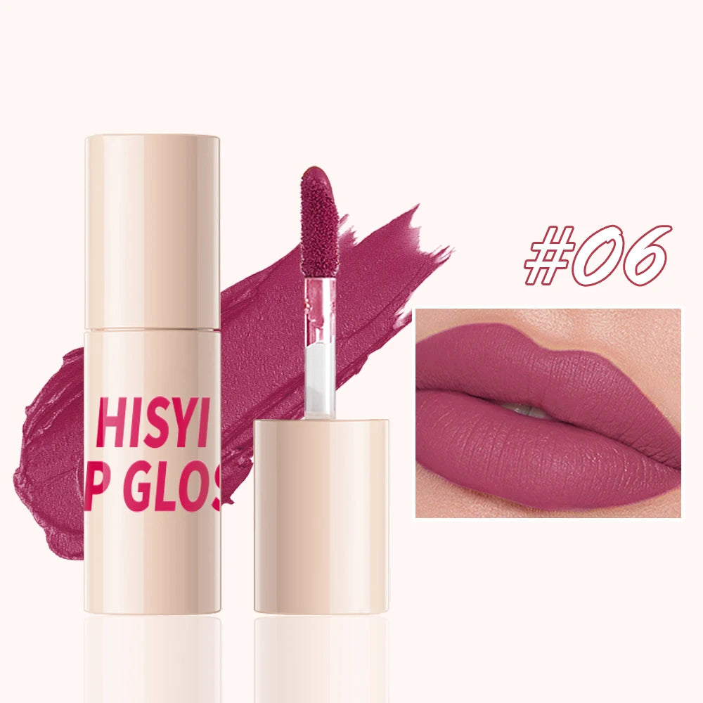 HISYI Airy Matte Velvet Lipstick Non-stick Long-lasting Flawless Qme 06