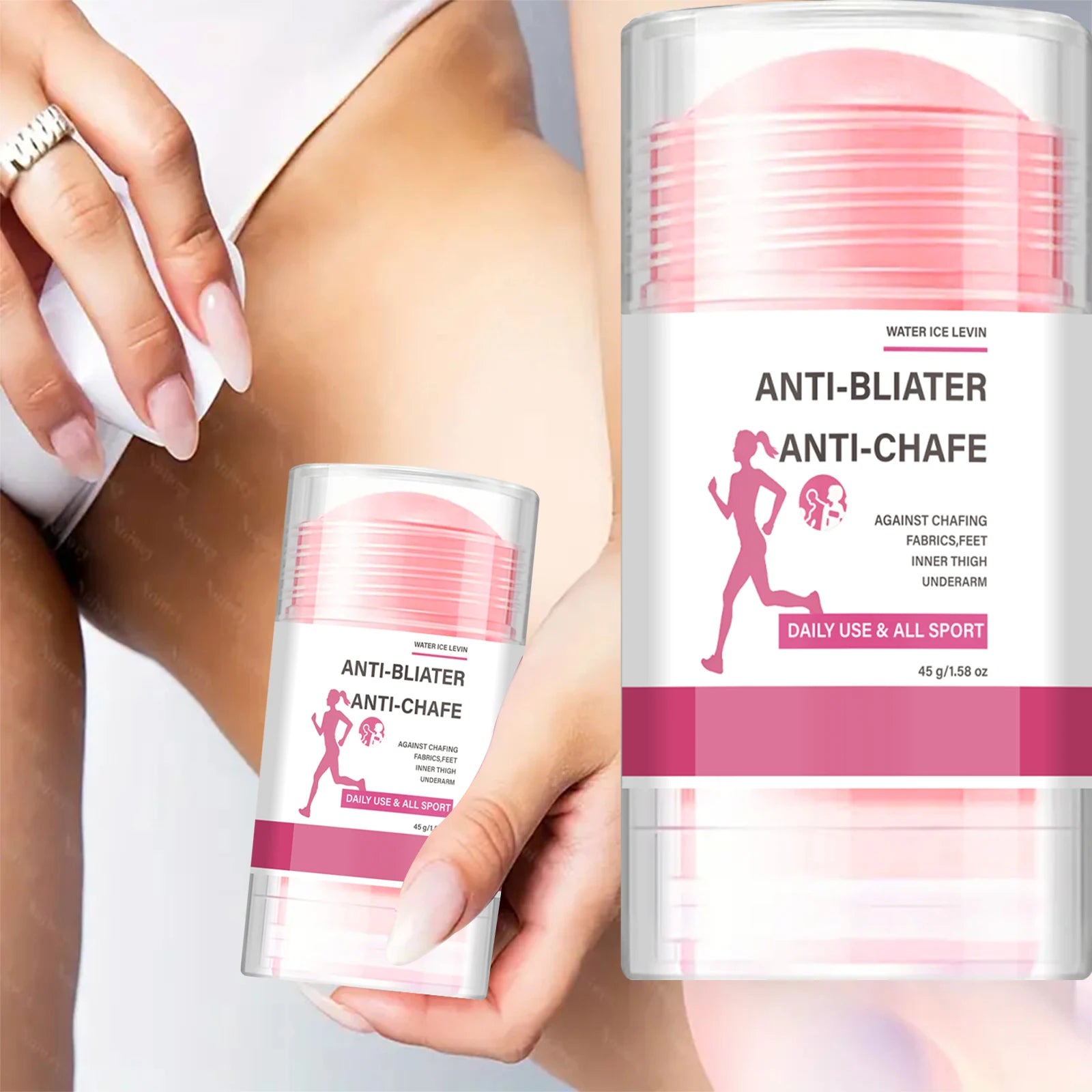 Sports Anti Chafing Stick, Hydrating Anti-Rub Stick for Thighs Underarm Daily & Workout Use Qme