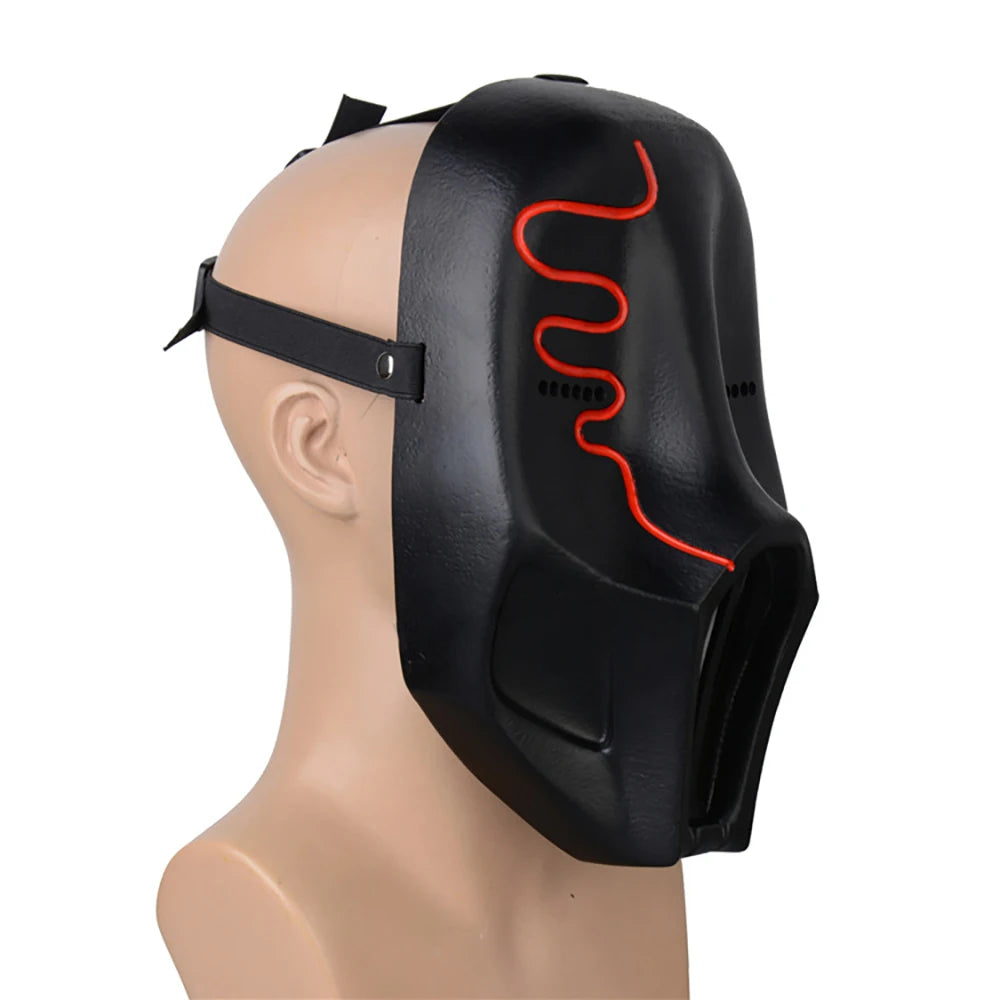 Youtube DJ Singer Sickick Mask Black Resin Internet Celebrity Singer Cosplay Mask Halloween Music Party Props Qme