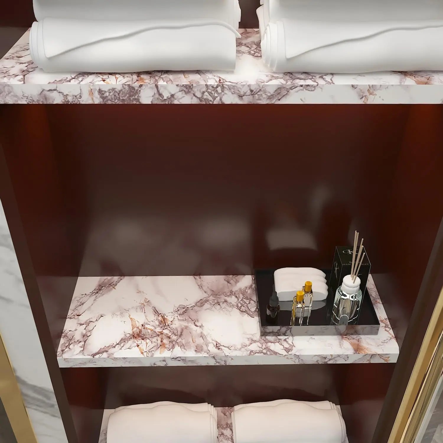 Home Decorative Contact Paper Oil Proof Wallpaper Waterproof Marble Qme