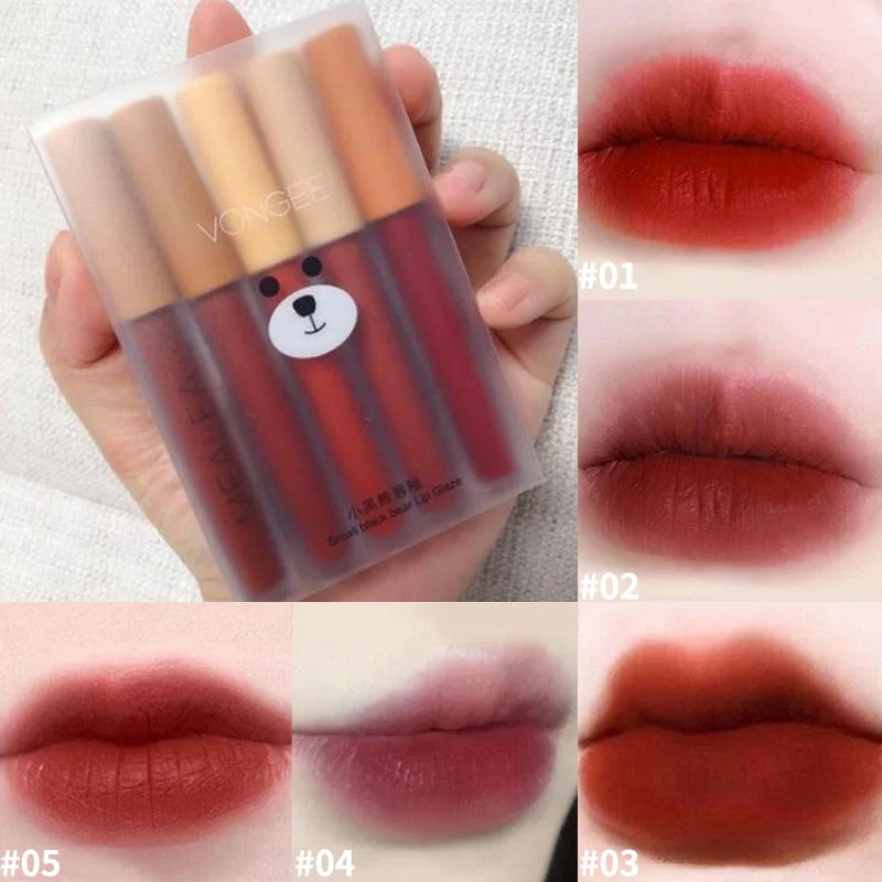 Lip Gloss Matte Velvet Lipstick Easy Female Student Qme