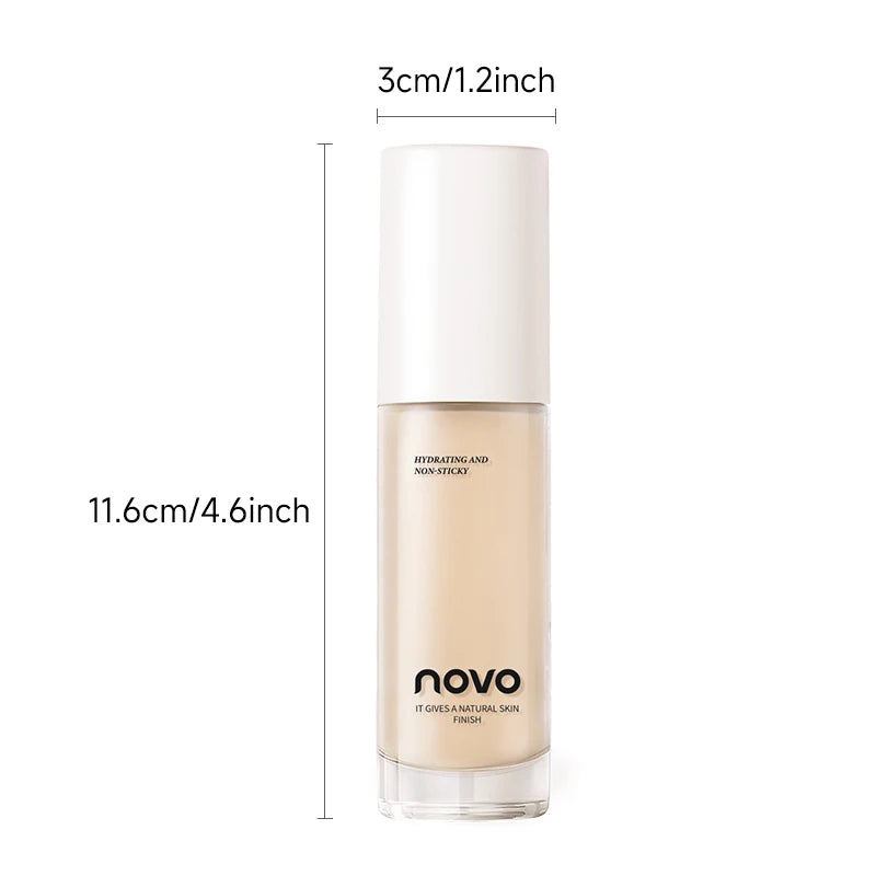 Hyaluronate Liquid Foundation,Long-Lasting Concealer Bb Cream,Vitamin E Nourishing,Water-Resistan,Buildabl,Improves Uneven Skin Qme
