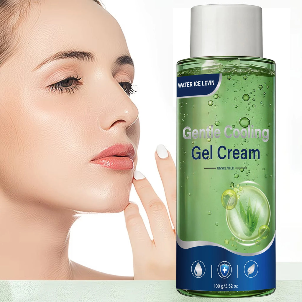 Water Ice Levin Unscented Gentle Cooling Facial Gel Cream 100g Aloe Collagen HA Hydrating Firming Soothing Face Skin Care Qme