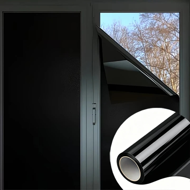 Insulating Transparent Glass Film Is Suitable For Sun Shading UV Protection And Privacy Protection In Glass Balconies And Rooms. Qme heibutou 50cmX2m