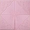 Ceiling Roof Decoration Wallpaper Self-adhesive Bedroom 3D Three-dimensional Waterproof Background Wall Wallpaper Qme light pink 1pcs 70cmX70cm