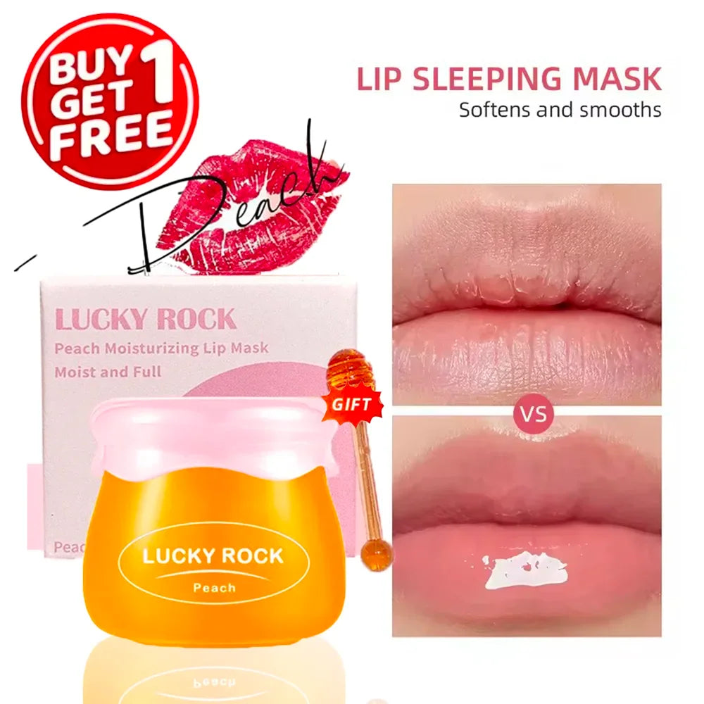 Honey Lip Mask Balm Moisturizing Exfoliating Nourishing Waterproof Qme