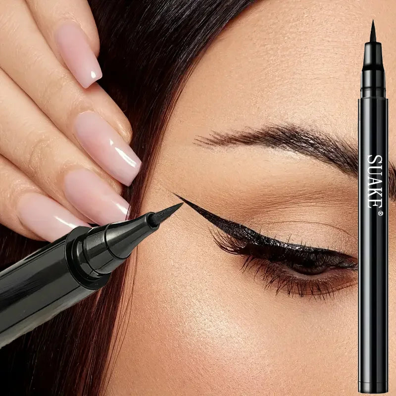 Black Waterproof Sweat-proof Smudge-proof Eyeliner Creates Natural Qme