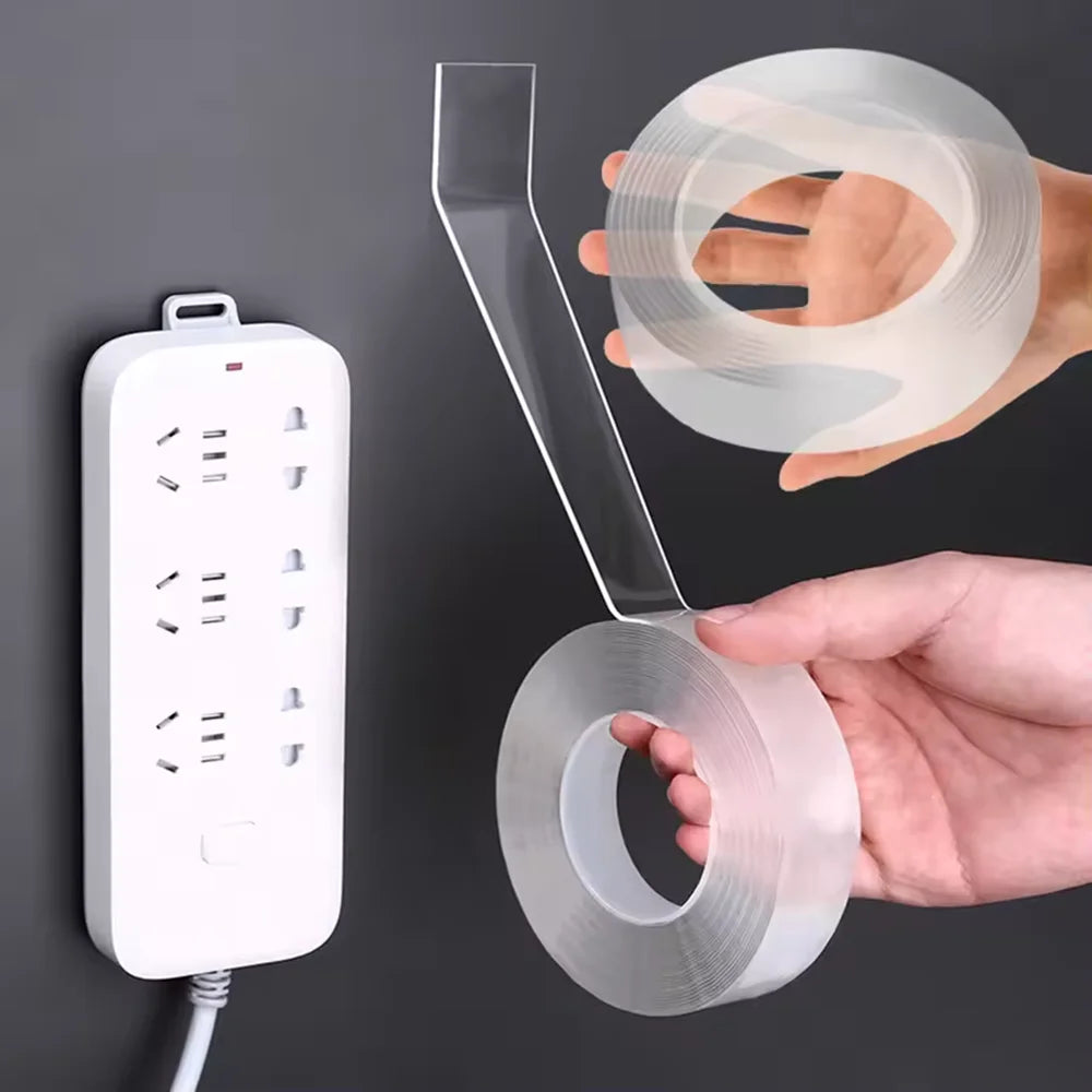 Thickness Double Sided Tape Transparent Reusable Waterproof Adhesive Qme