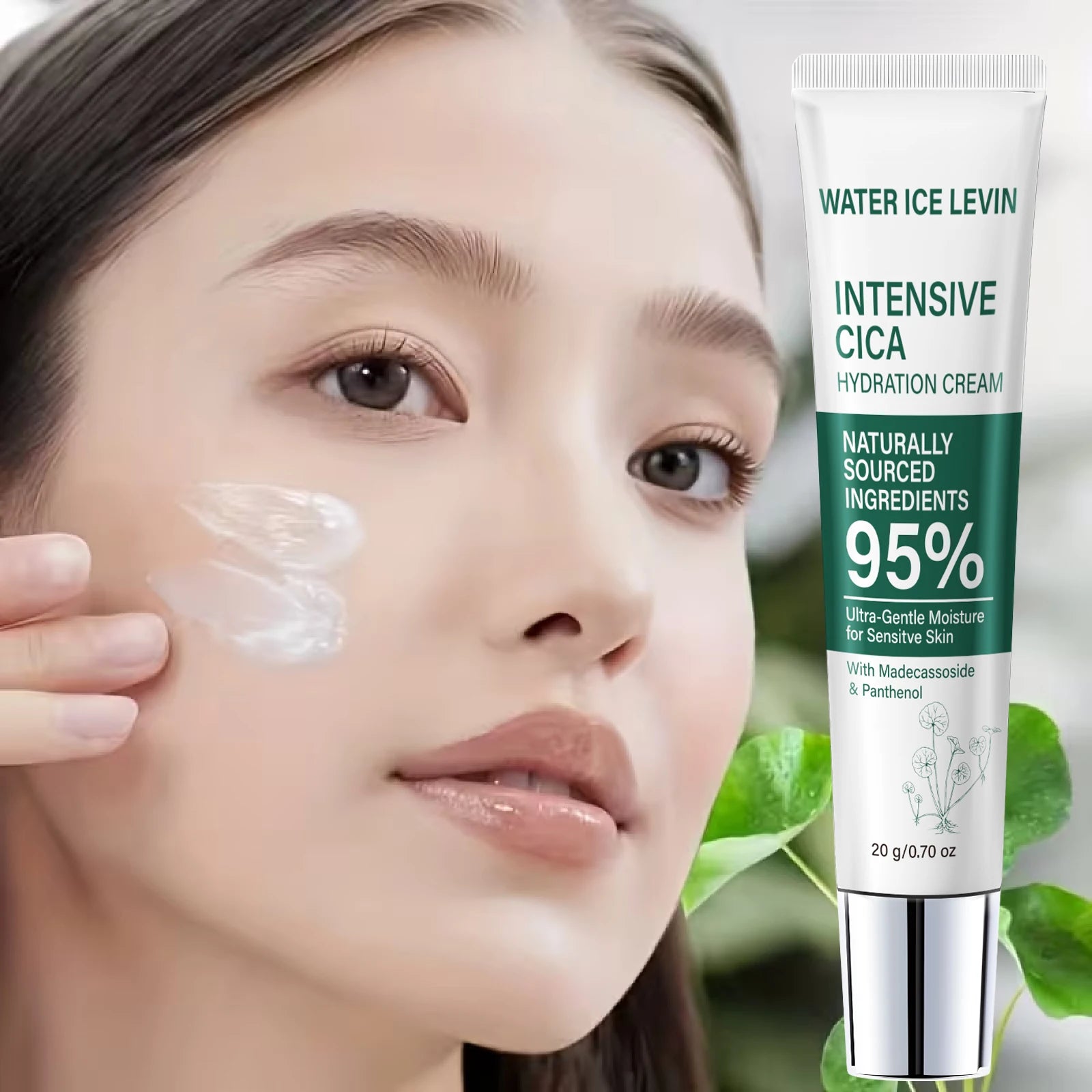 95% Natural Derived Cica Repair Lotion Madecassoside Panthenol Ultra Gentle Deep Hydration Soothe Sensitive Dry Skin Cream 20g Qme