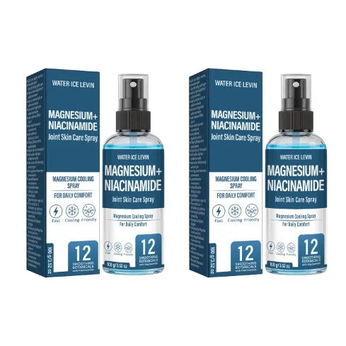 Magnesium Cooling Joint Spray - Niacinamide & Bee Venom Infused, Fast Relief & Daily Comfort Qme WHITE 100g