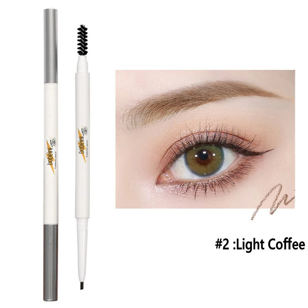 6-color Waterproof Dual-ended Eyebrow Pencil Brush Matte Look Brow Qme D3-12-02