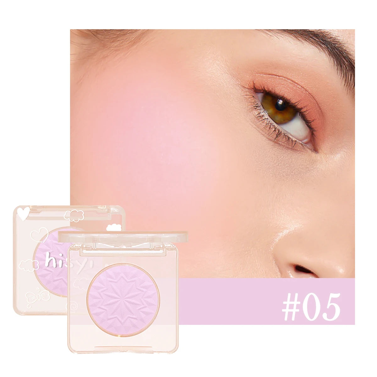 Rose Pink Matte Blush Starlight Single Shade Glow Easy Blend Qme Purple