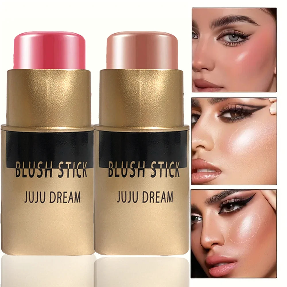 Natural Nude Blush Stick Multi-functional Face Lip Makeup Brightening Qme