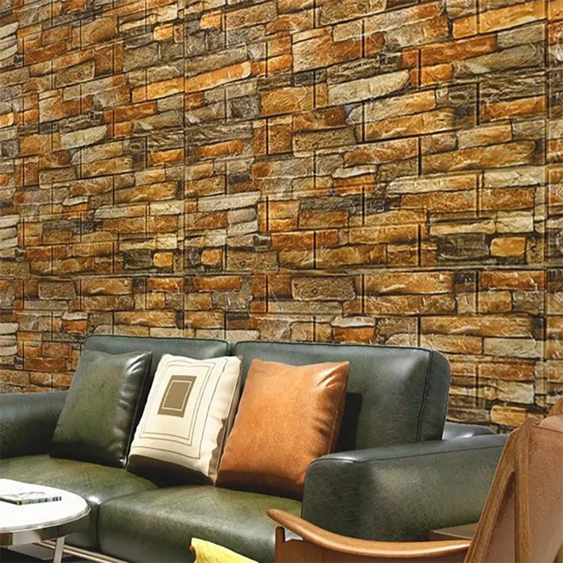 Self Adhesive PVC Waterproof Wallpaper Home Decoration Peel Stick 3D Qme