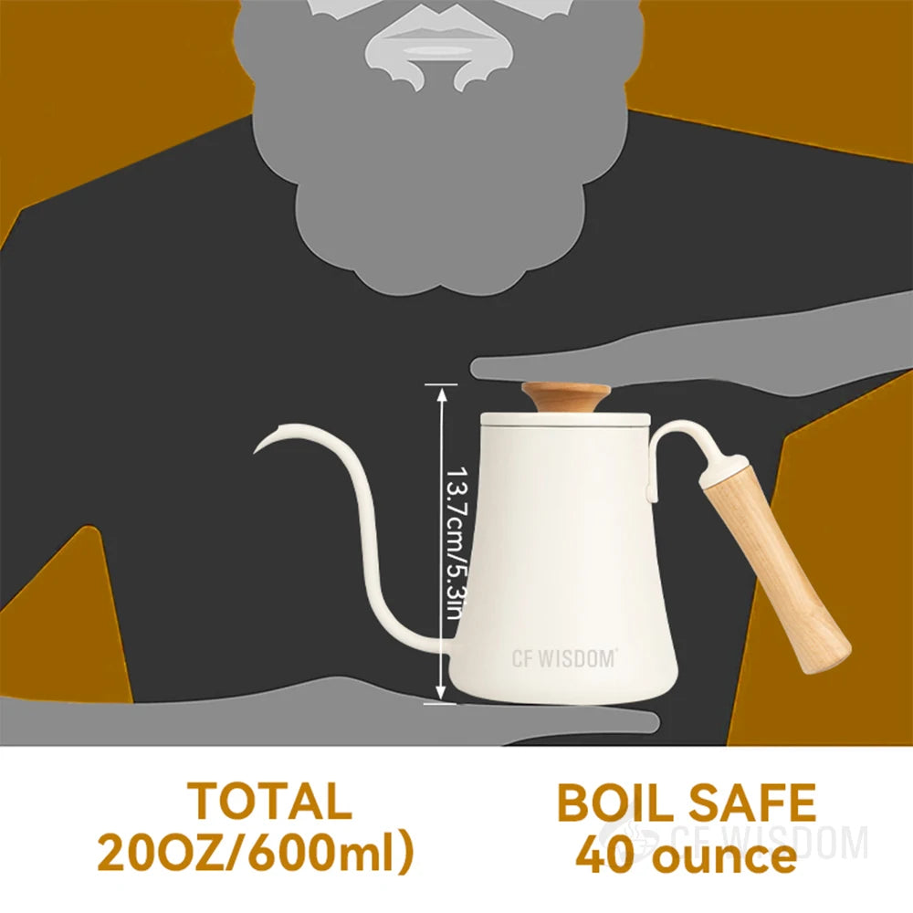 Japanese Pour Over Kettle Tea Coffee Gooseneck Design Precise Brewing Qme