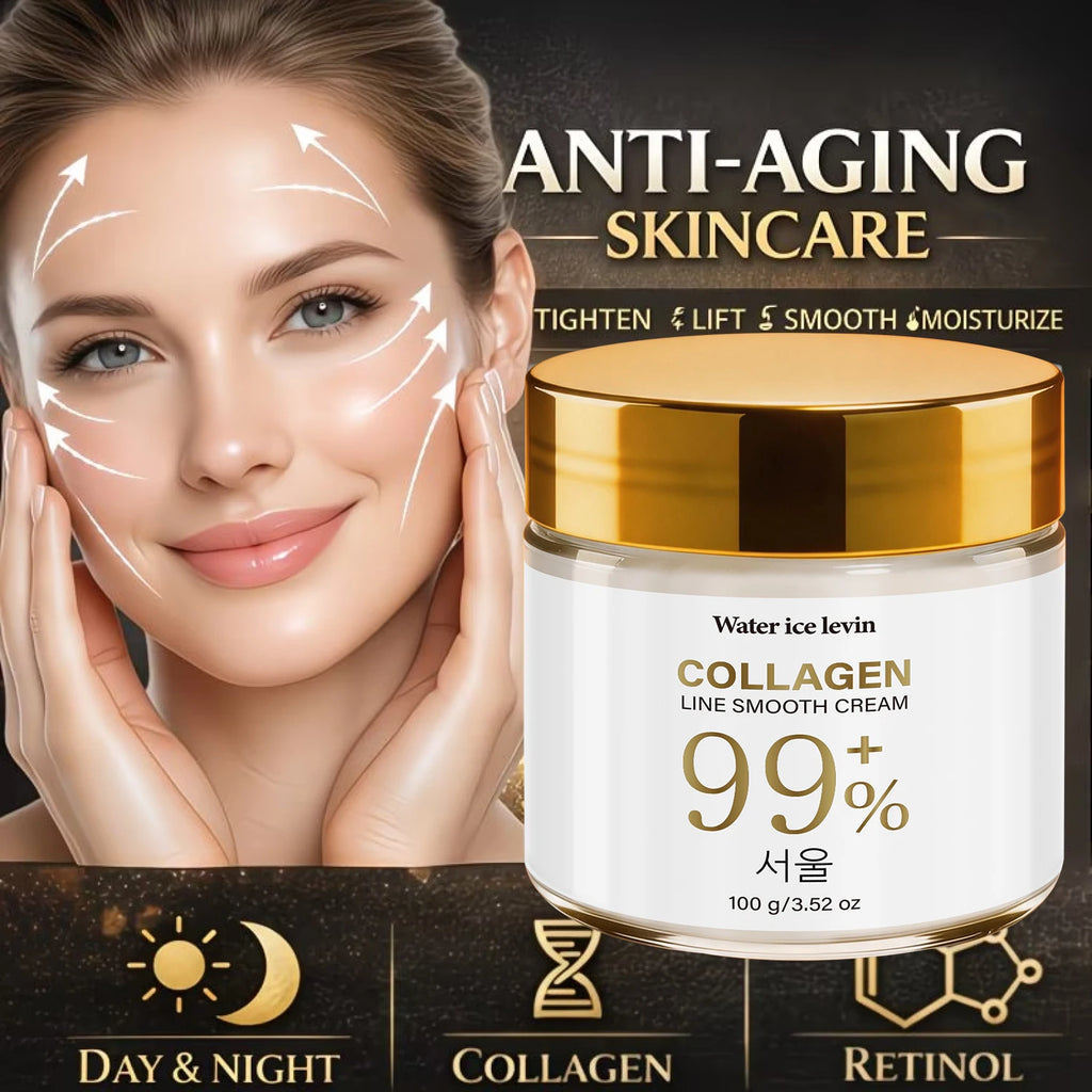 Water Ice Levin 100g Collagen Firming Cream Hydrating Smooth Lines Anti-Aging Facial Skin Care Qme