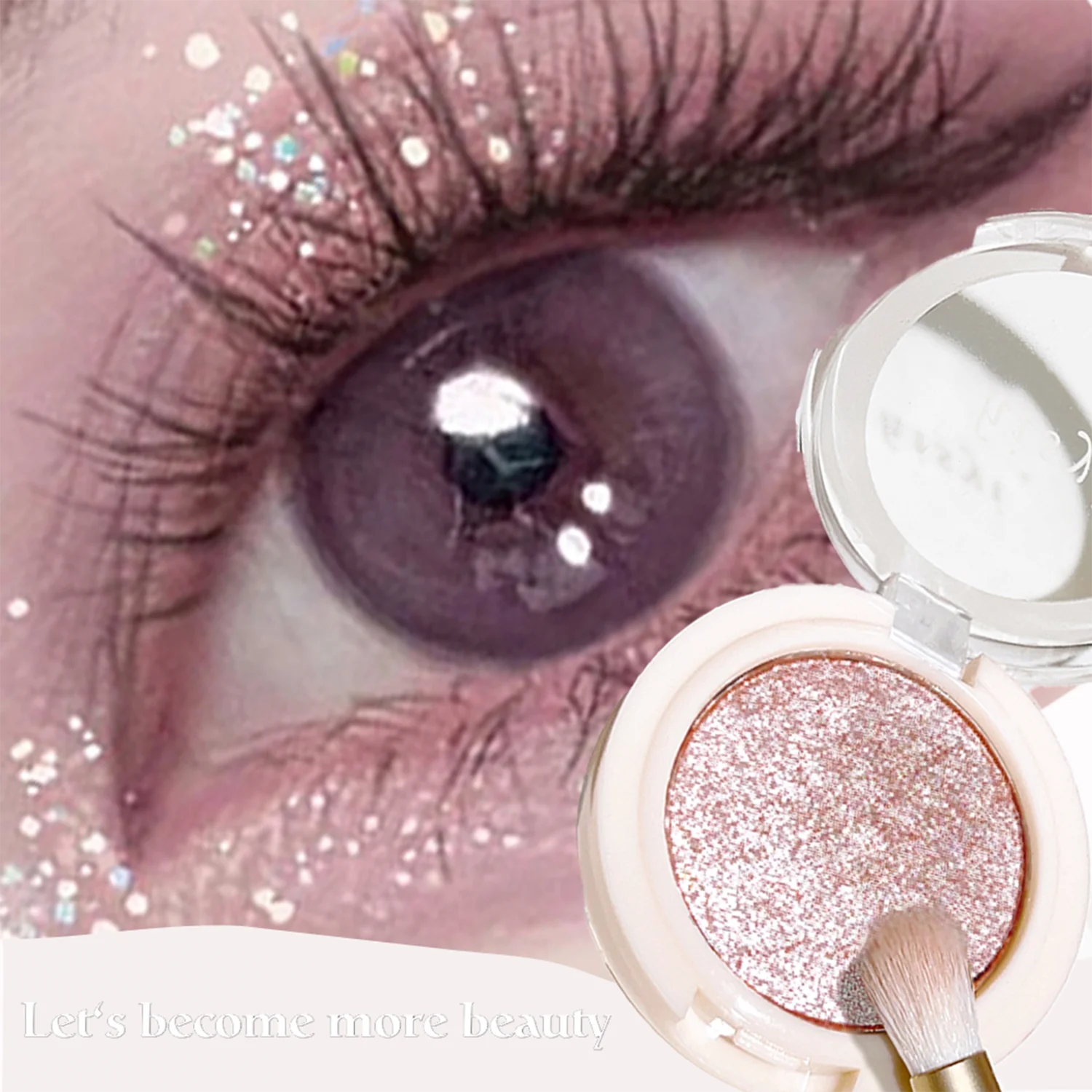 Single-color Eyeshadow Matte Shimmer High-pigment Brightening Qme