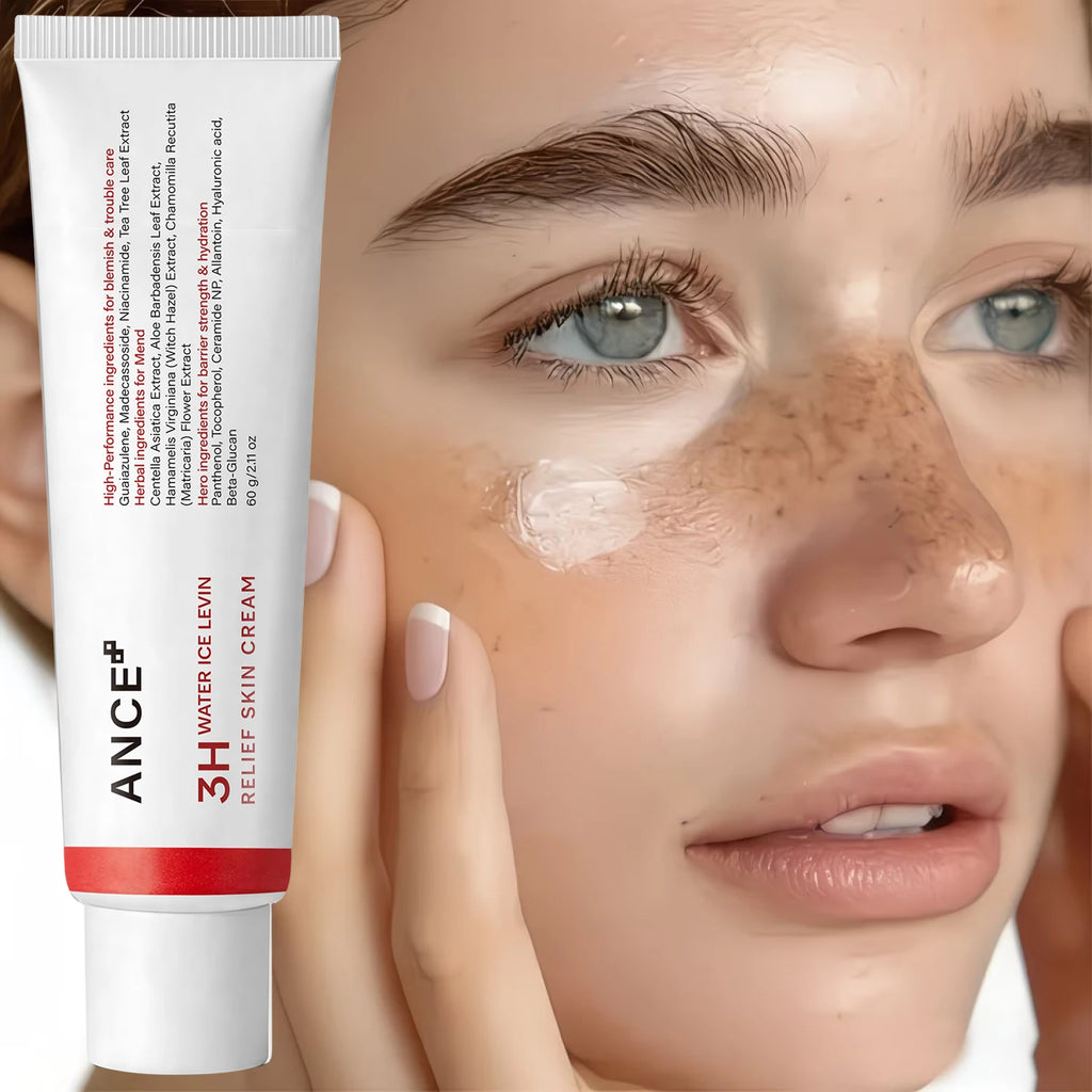 Water Ice Levin Acne Relief Skin Face Cream 60g Niacinamide Centella Moisturizing Firming Soothing Blemish Care Facial Cream Qme