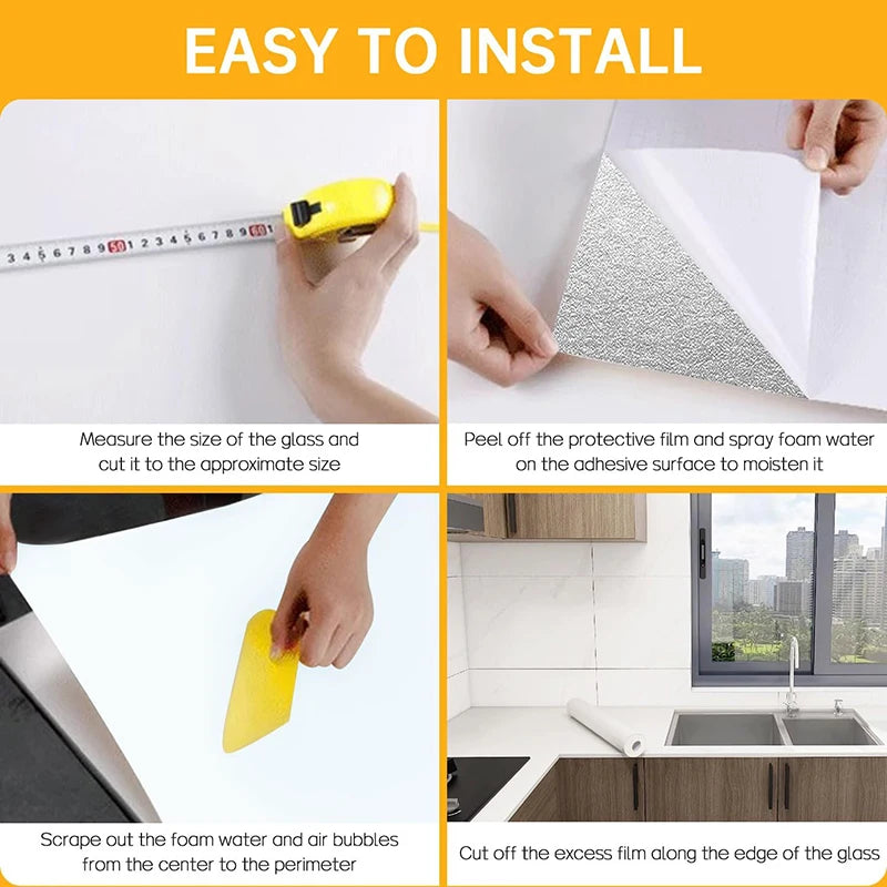 55CM Self Adhesive Tape Wallpaper Kitchen Sticker Cabinets Countertop Waterproof and Oil Resistant Wallpaper for Home Decoration Qme
