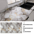 Self Adhesive European Style Marble Pattern Wall Sticker Heat Resistant Moisture Proof Wallpaper for Bedroom Living Room Kitchen Qme 12 40cmX20m