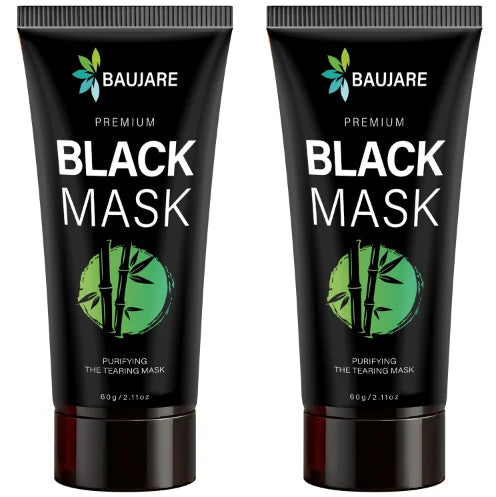 Premium Blackhead Peel Off Mask with Charcoal & Centella, Deep Cleansing & Purifying for Smooth Skin, All Skin Types. Qme black 60g