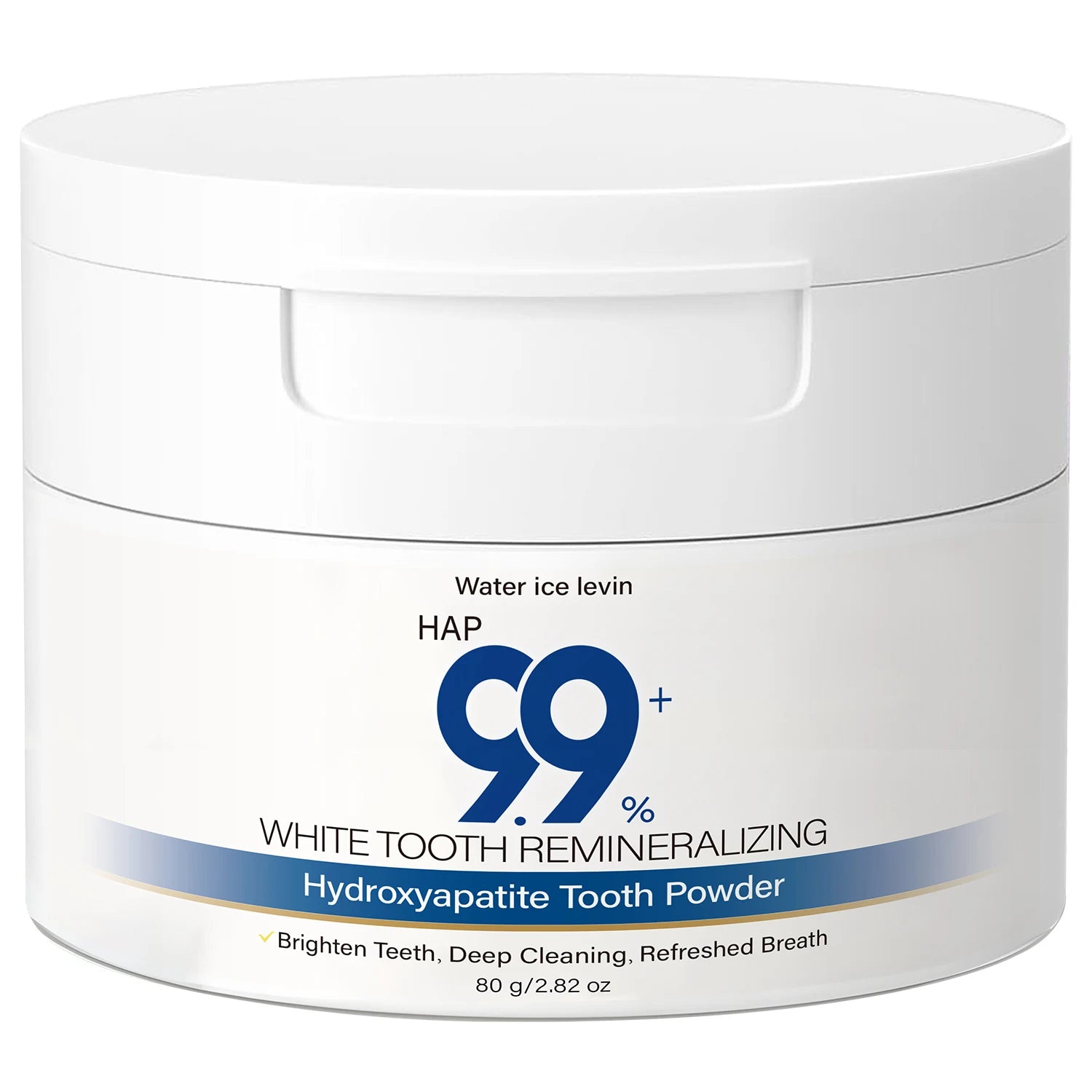 99% HAP Hydroxyapatite Tooth Powder, Remineralizing & Deep Cleaning with Charcoal, Hyaluronic Acid & Collagen for Bright Teeth Qme WHITE